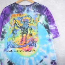 画像1: Jean-Michel Basquiat アートプリント タイダイTシャツ XL (1)