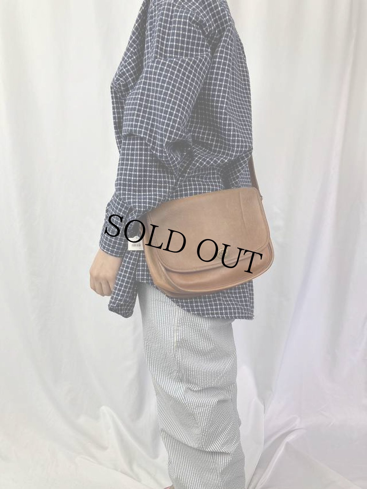 画像2: 90's COACH TURKEY製 レザーショルダーバッグ (2)