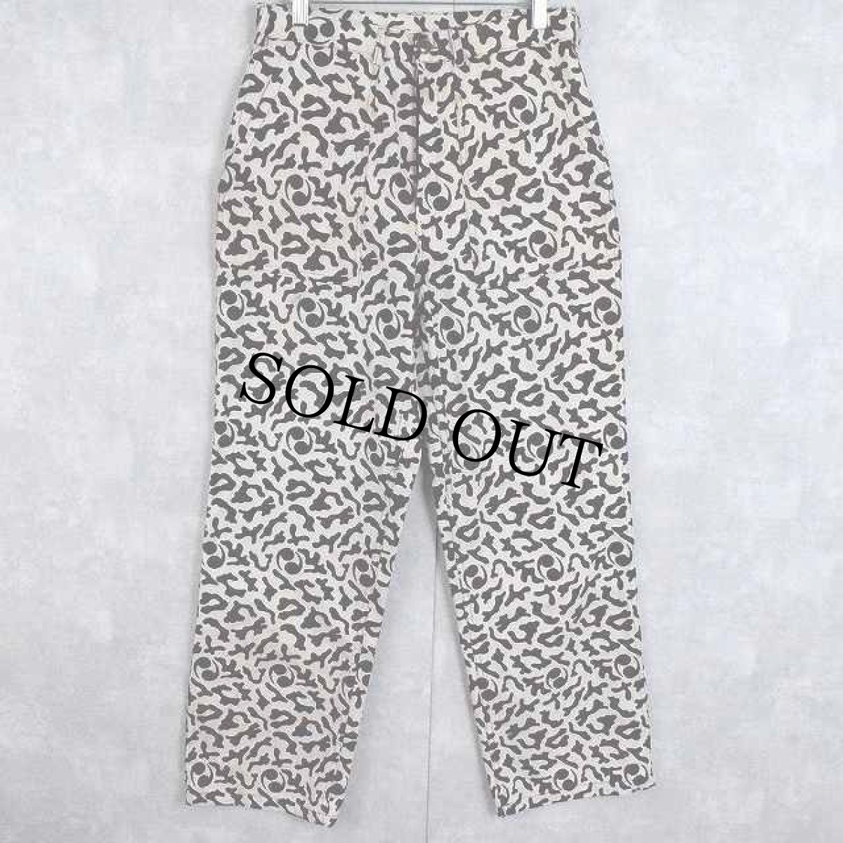 画像1: 70's 韓国 学生軍事訓練用 バクテリア迷彩 HBTパンツ W30 (1)