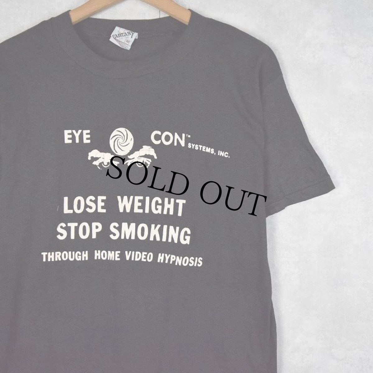 画像1: 80's EYE CON "パキ綿" 企業プリントTシャツ M (1)