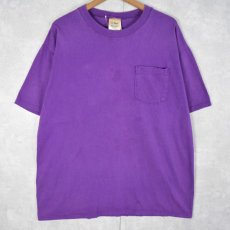 画像1: 90's L.L.Bean  by RUSSELL ATHLETIC USA製 無地ポケットTシャツ PURPLE XL (1)