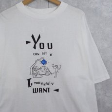 画像1: EURO "YOU CAN GET IT IF YOU REALLY WANT" プリントTシャツ L (1)