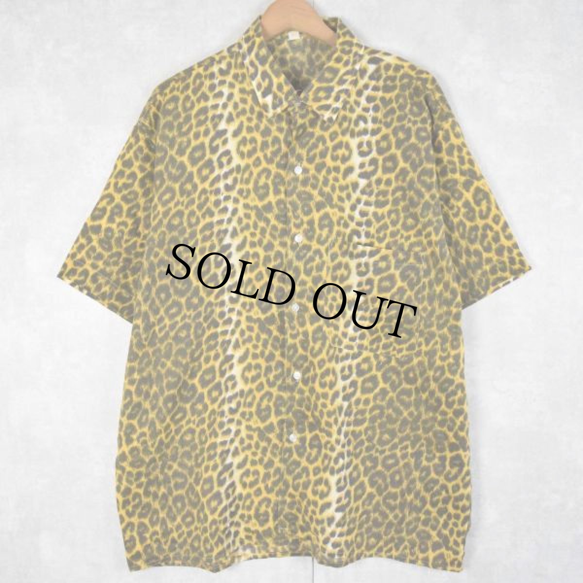 画像1: 【SALE】 レオパード柄 シャツ XL (1)