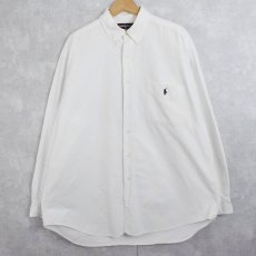 画像1: Ralph Lauren "BIG SHIRT" コットンボタンダウンシャツ L (1)