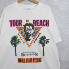 画像1: USA製 "TOUR de BEACH" サイクリングイベントTシャツ L (1)