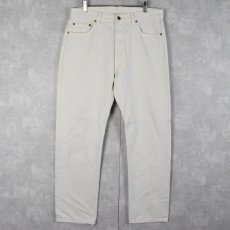 画像1: 90's Levi's 501 USA製 ホワイトデニムパンツ W31 (1)