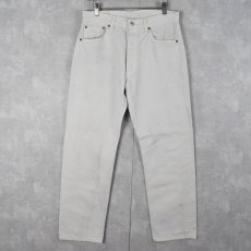 画像1: 80's Levi's 501 USA製 ホワイトデニムパンツ W35 (1)