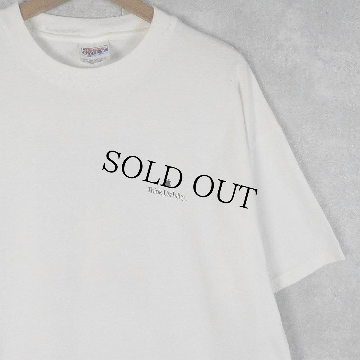 画像2: 90's Apple × Keith Haring "Think Usability" アートプリントTシャツ XL (2)