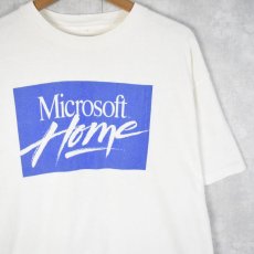 画像1: 90's Microsoft コンピューター企業 ロゴプリントTシャツ (1)