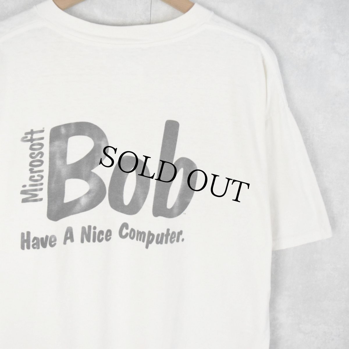 画像2: 90's Microsoft USA製 コンピューター企業 スマイルプリントTシャツ XL (2)