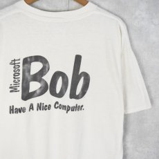 画像2: 90's Microsoft USA製 コンピューター企業 スマイルプリントTシャツ XL (2)