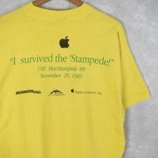 画像2: 80's Apple USA製 "MacStampede" イラストプリントTシャツ XL (2)