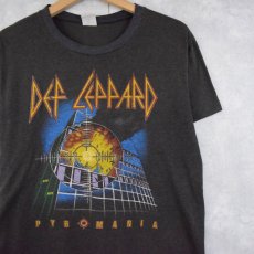 画像1: 80's DEF LEPPARD USA製 "PYROMANIA TOUR 1983" ロックバンドツアーTシャツ BLACK L (1)