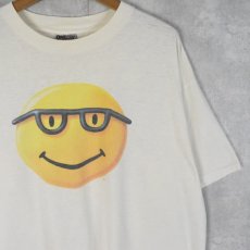 画像1: 90's Microsoft USA製 コンピューター企業 スマイルプリントTシャツ XL (1)