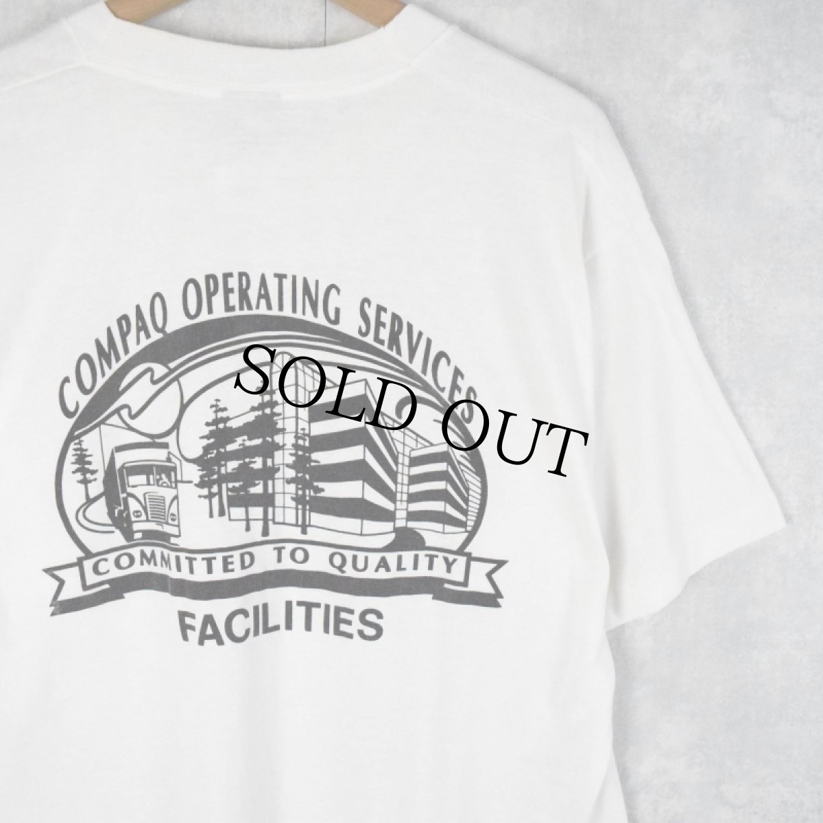 画像1: 【SALE】 90's COMPAQ USA製 IT企業プリントTシャツ XL (1)