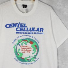 画像1: 90's USA製 "CENTEL CELLULAR" ドラゴンイラストプリントTシャツ XL (1)
