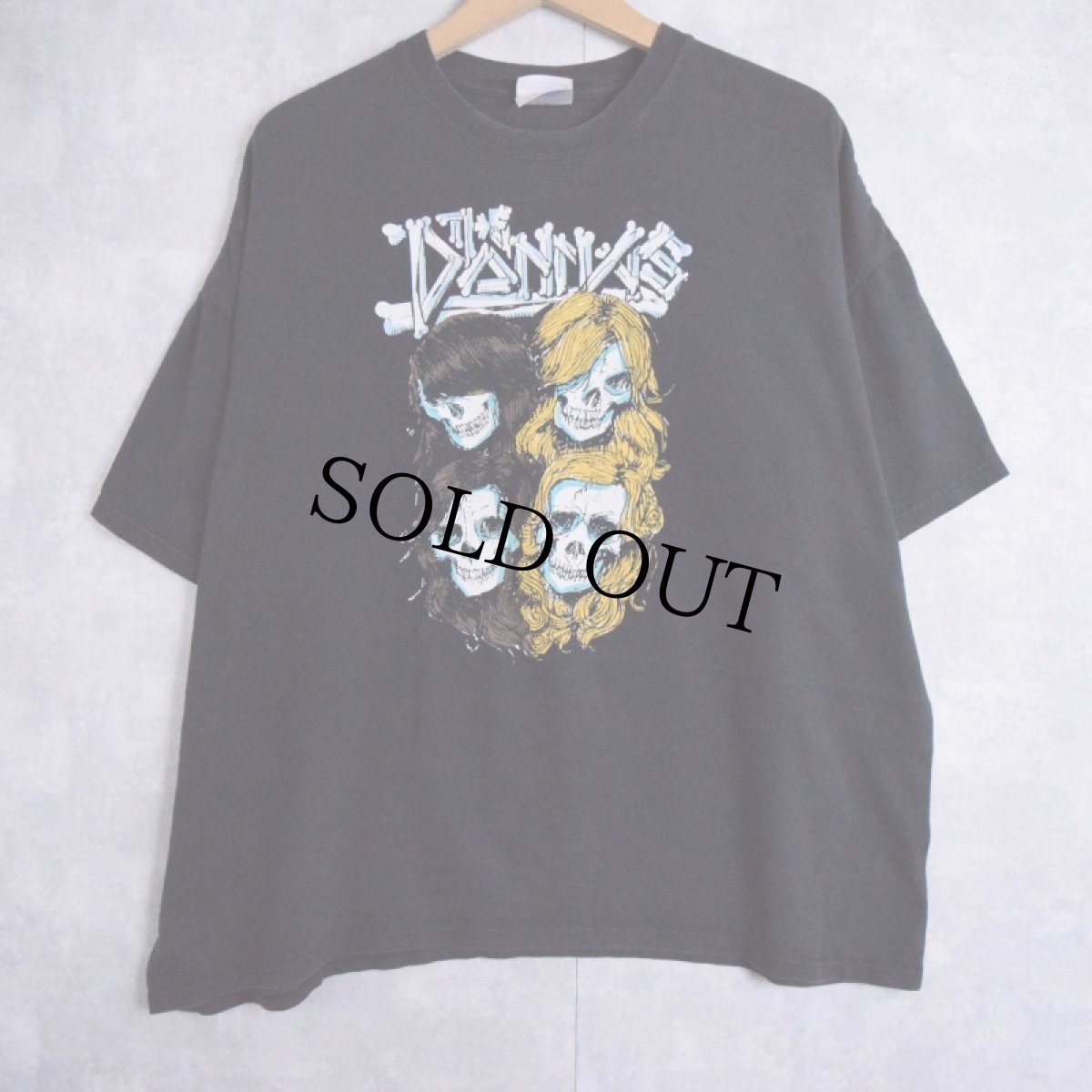 画像1: 90's THE DONNAS ガレージパンクバンド ツアーTシャツ BLACK 2XL (1)