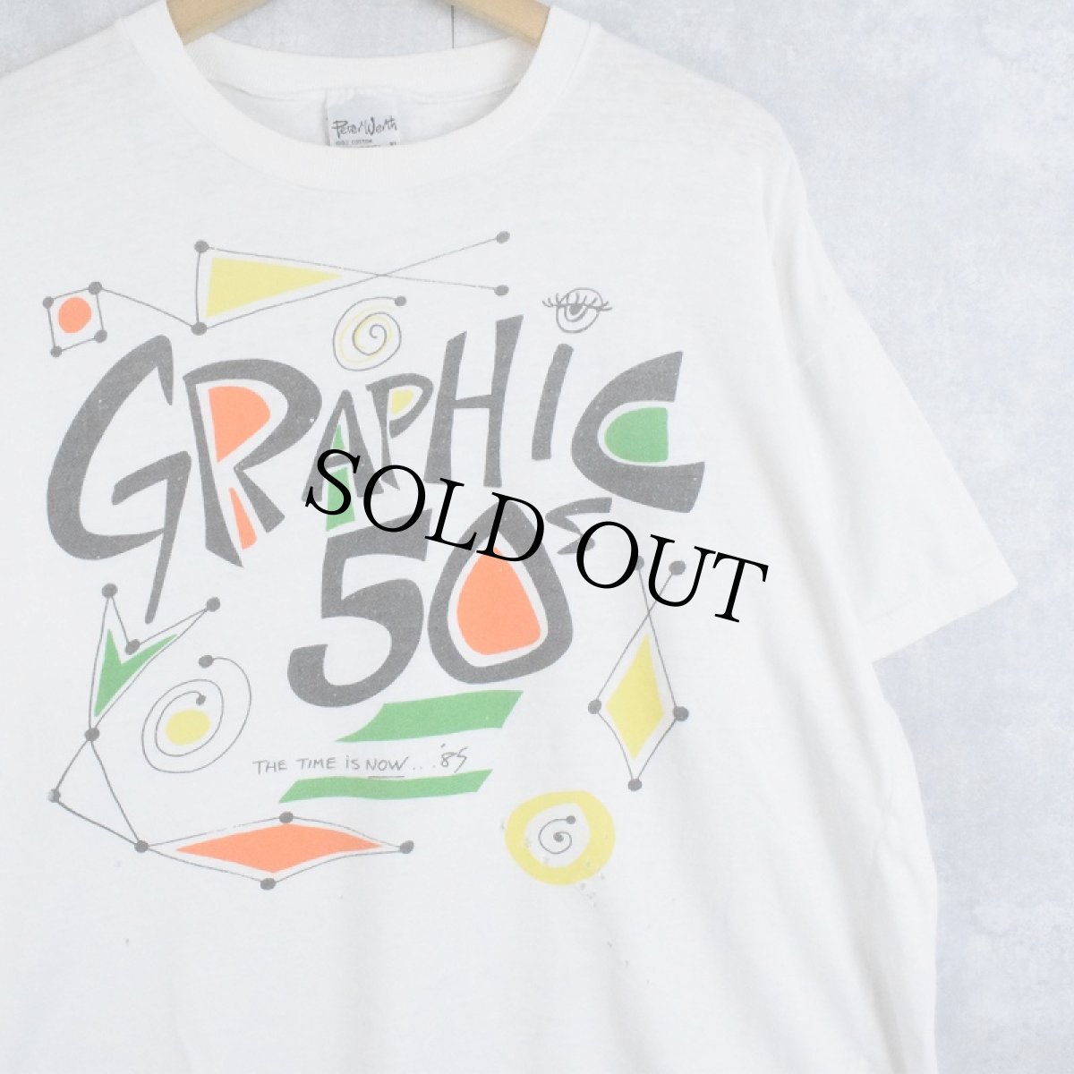 画像1: 80's "GRAPHIC 50's" アートプリントTシャツ XL (1)