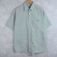 画像1: 70〜80's CHEMISE LACOSTE FRANCE製 コットンボタンダウンシャツ SIZE39 (1)