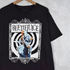 画像1: BEETLEJUICE ホラーコメディ映画 プリントTシャツ BLACK L (1)