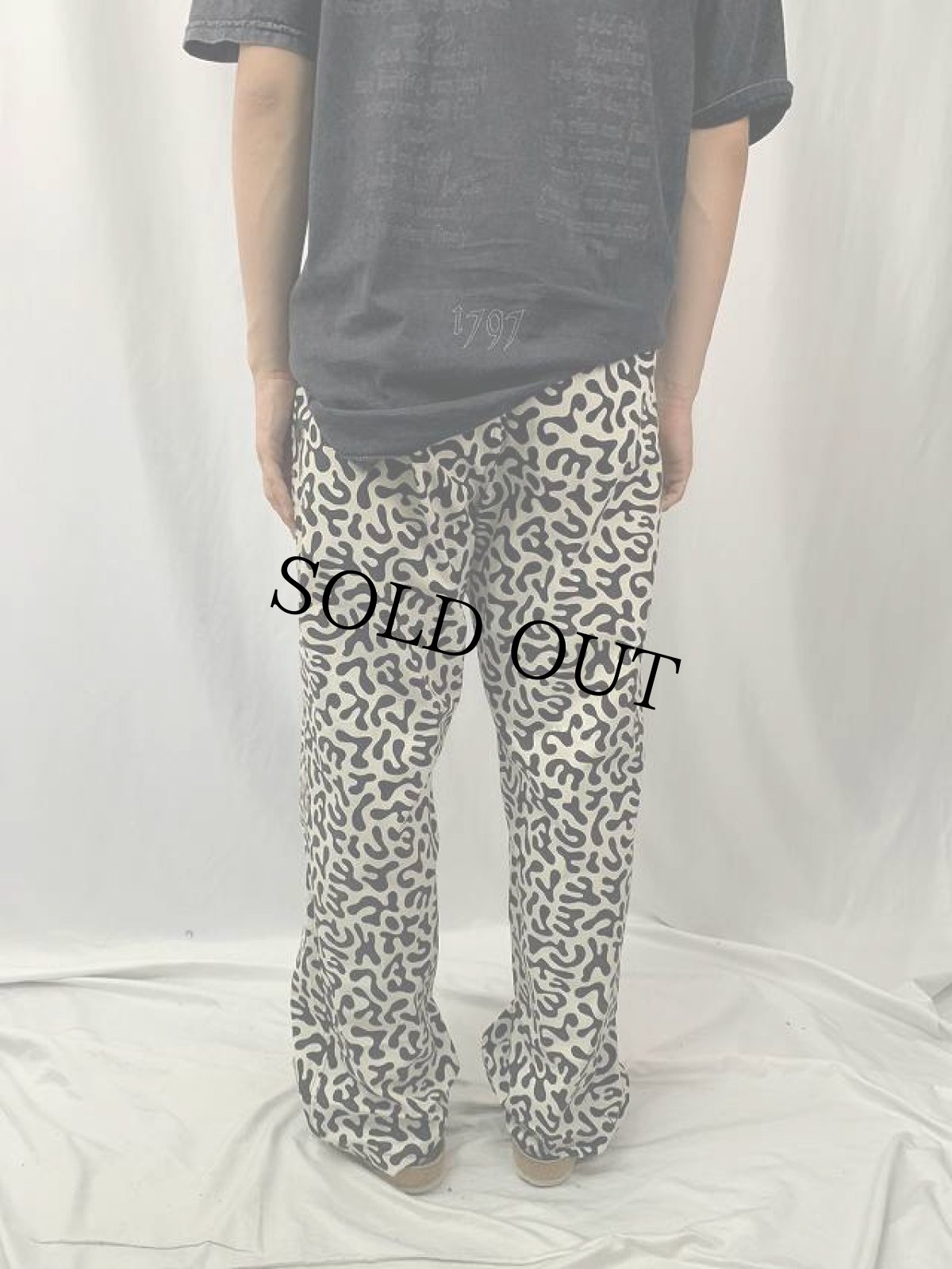 画像4: 70's 韓国 学生軍事訓練用 バクテリア迷彩 HBTパンツ DEADSTOCK (4)