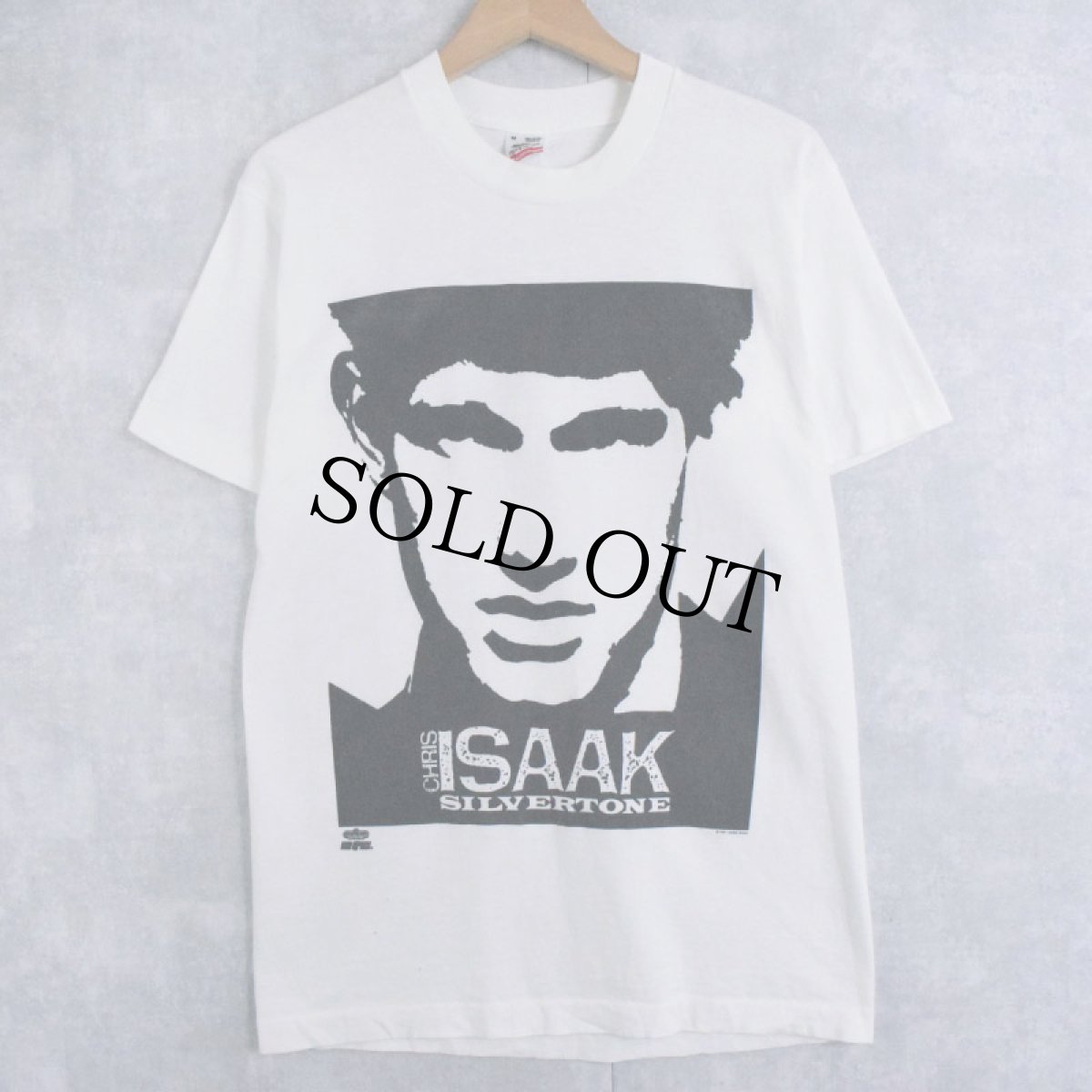 画像1: 90's Chris Isaak USA製 "SILVERTONE" サイン入り シンガーソングライターTシャツ M (1)