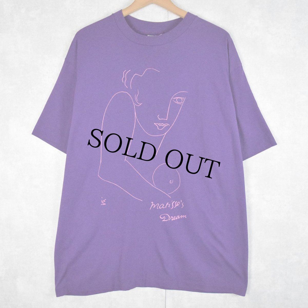 画像1: 80's Henri Matisse USA製 アートプリントTシャツ XL (1)