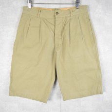 画像1: 【SALE】 40's EURO MILITARY 2タック チノショーツ W30 (1)