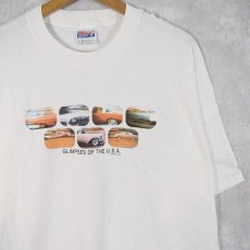 画像1: 90's Eames office "GLIMPSES OF THE U.S.A." インテリア企業プリントTシャツ WHITE DEADSTOCK XL (1)