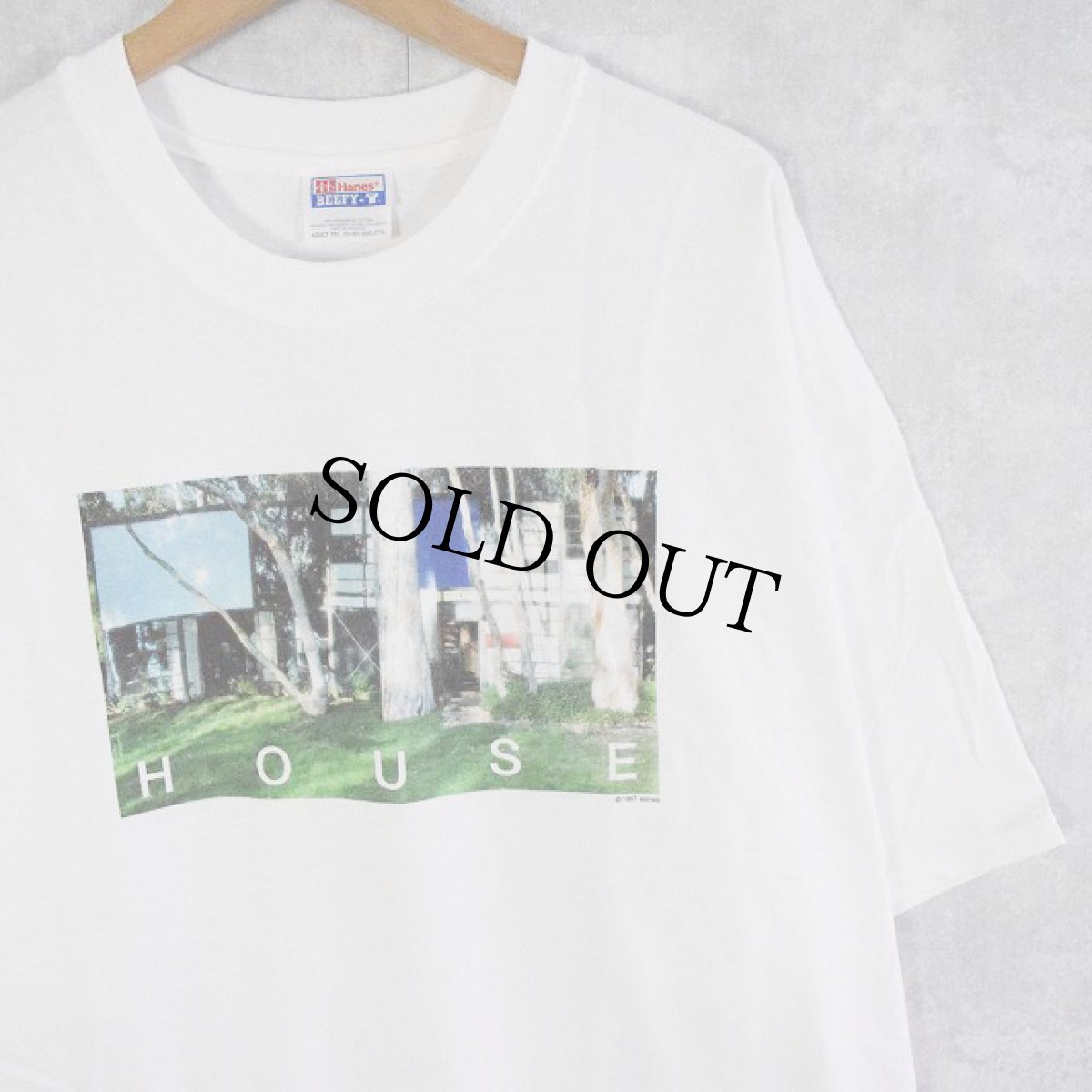 画像1: 90's Eames office "HOUSE" インテリア企業プリントTシャツ WHITE DEADSTOCK S (1)