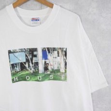 画像1: 90's Eames office "HOUSE" インテリア企業プリントTシャツ WHITE DEADSTOCK S (1)