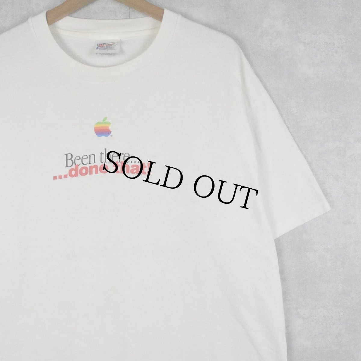 画像1: 90's Apple "Macintosh" レインボーロゴプリントTシャツ XL (1)