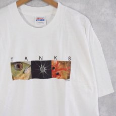 画像1: 90's Eames office "TANKS" インテリア企業プリントTシャツ WHITE DEADSTOCK XL (1)