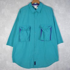 画像1: 90's Columbia "Radial Sleeve" フィッシングシャツ L (1)