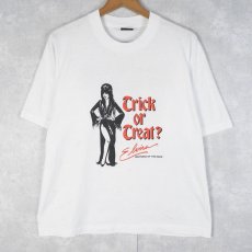 画像1: 80's ELVIRA USA製 "Trick or Treat?" コメディホラー映画Tシャツ L (1)