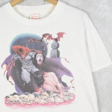 画像1: 90's TIM VIGIL USA製 "FAUST TOUR" ホラーコミックアーティスト ツアープリントTシャツ L (1)