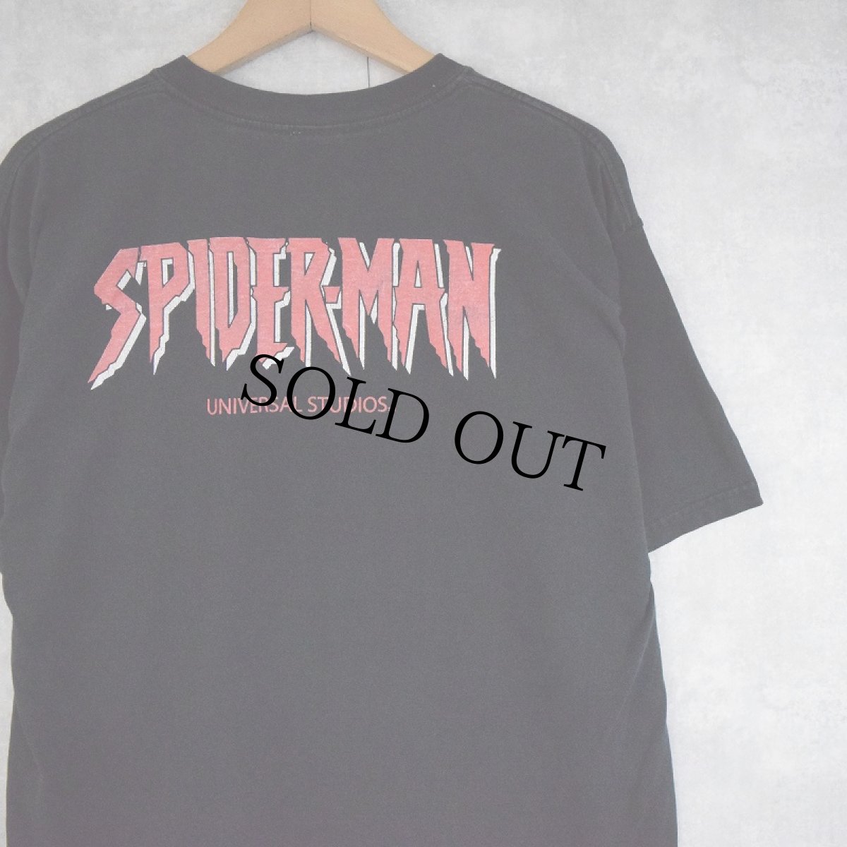 画像2: MARVEL SPIDER-MAN キャラクタープリントTシャツ BLACK L (2)