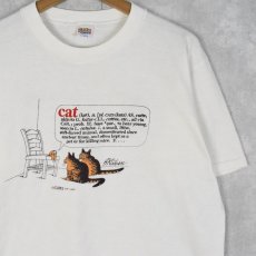 画像1: 80〜90's Crazy Shirts HAWAII 猫プリントTシャツ L (1)