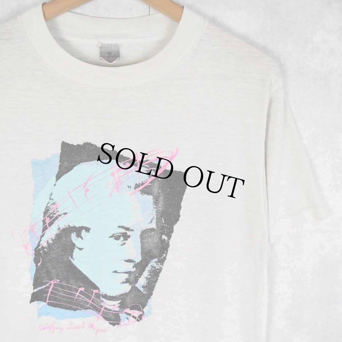 画像1: 90's Wolfgang Amadeus Mozart 音楽家プリントTシャツ (1)