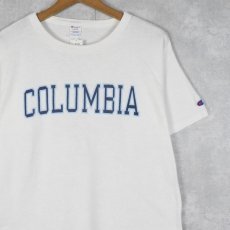 画像1: 80's Champion USA製 "COLUMBIA" ロゴプリントTシャツ L (1)