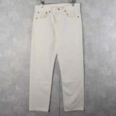 画像1: 90's Levi's 501 USA製 ホワイトデニムパンツ W32 (1)