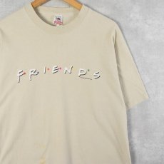 画像1: 90's F・R・I・E・N・D・S USA製 ロゴ刺繍 テレビドラマプリントTシャツ L (1)