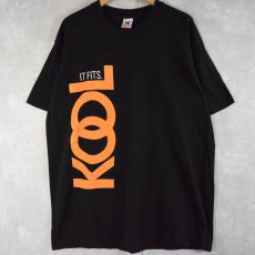 画像1: 90's KOOL USA製 ロゴプリントTシャツ BLACK XL (1)