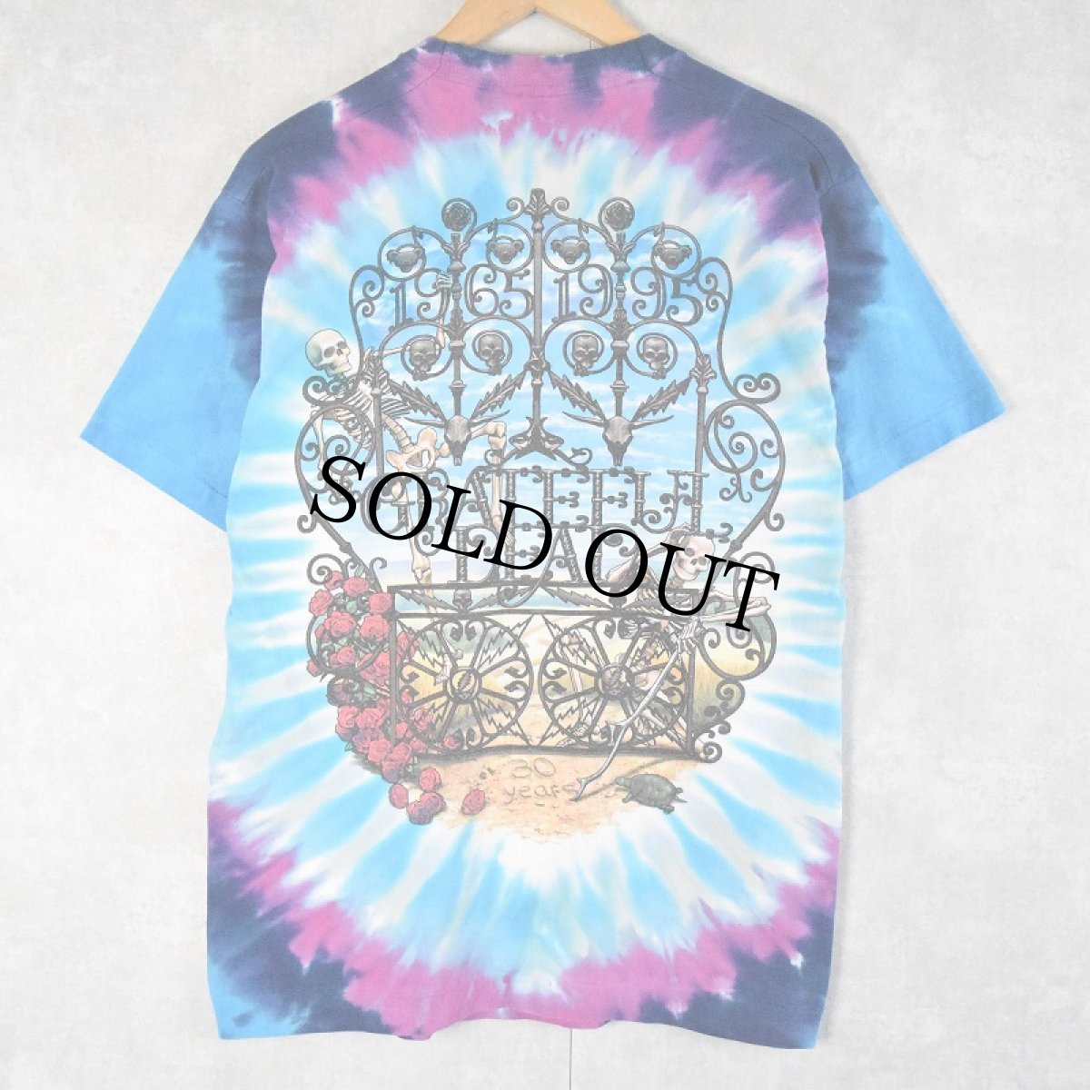 画像2: 90's GRATEFUL DEAD USA製 タイダイ ロックバンドTシャツ L (2)