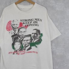 画像1: 90's "STRONG MEN KEEP ON COMING" 偉人プリントTシャツ XL (1)