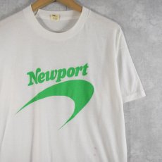 画像1: 80's USA製 "Newport pleasure!" ロゴプリントTシャツ L (1)