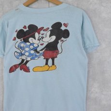 画像2: 70〜80's ブート "MICKEY MOUSE & MINNIE MOUSE" キャラクタープリントTシャツ (2)