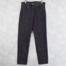 画像1: 90’s Levi's 505-0240 USA製 ストライプ柄 ブラックデニムパンツ W34 (1)