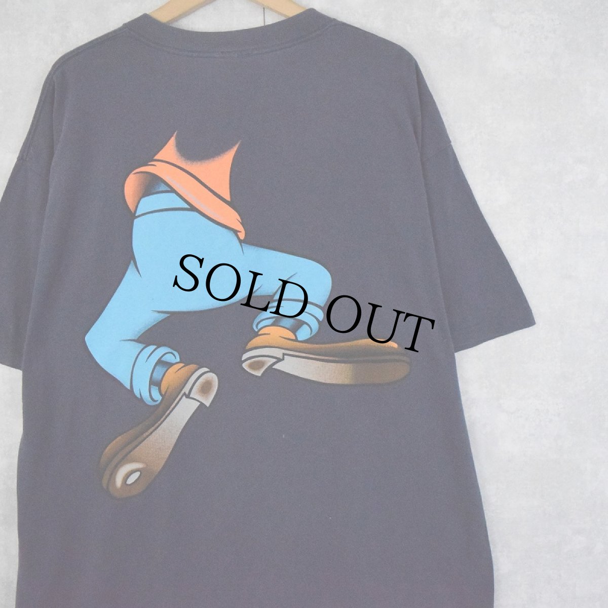 画像2: 90's MICKEY UNLIMITED "GOOFY" キャラクタープリントTシャツ NAVY XL　 (2)