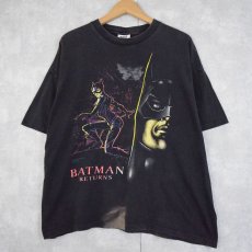 画像1: 90's BATMAN RETURNS USA製 キャラクタープリントTシャツ XL (1)